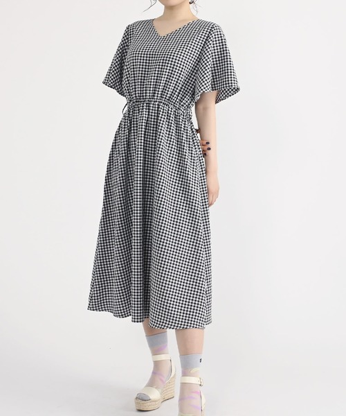 デイジーバックルギンガムチェック ワンピース Quant ワンピース ワンピース Mary Quant マリークヮント のワンピース デイジーバックルギンガムチェック Quant マリークヮント のファッション 千葉激安の