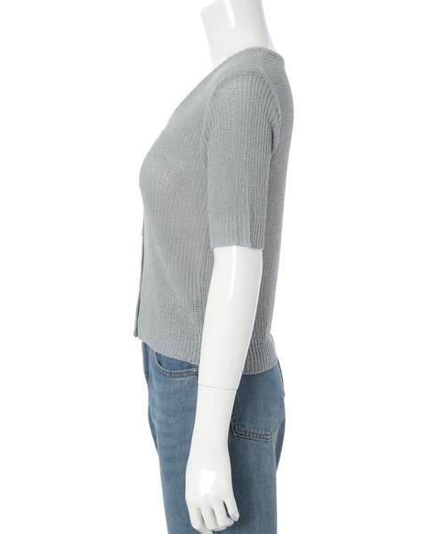 fifth（フィフス）の「ハーフスリーブニットカーディガン（カーディガン/ボレロ・レディース・ホワイト/ブルーグレー・M）」の17枚目の写真