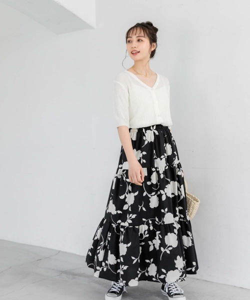 fifth（フィフス）の「ハーフスリーブニットカーディガン（カーディガン/ボレロ・レディース・ホワイト/ブルーグレー・M）」の14枚目の写真