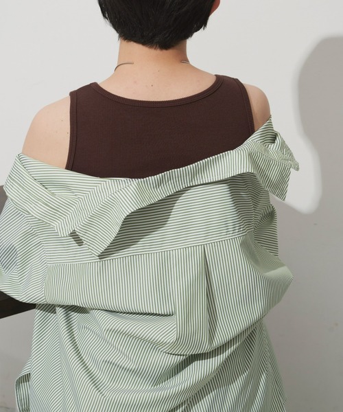 Aunt Marie's（アントマリーズ）の「カップ付きアメスリリブタンク（タンクトップ・レディース・ブラウン/ベージュ/ブラック・FREE）」の14枚目の写真