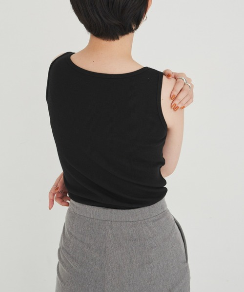 Aunt Marie's（アントマリーズ）の「カップ付きアメスリリブタンク（タンクトップ・レディース・ブラウン/ベージュ/ブラック・FREE）」の19枚目の写真