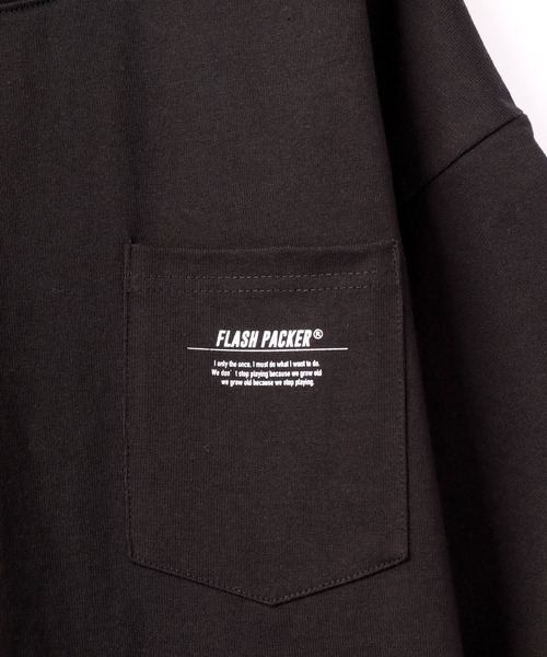 FLASH PACKER(フラッシュパッカー)の「FLASH PACKER ヘビーオンス半袖TEE(Tシャツ/カットソー・メンズ・ブラック/ホワイト/ブルー・XL/M/L/S)」の7枚目の写真