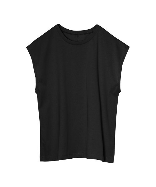 Re:EDIT（リエディ）の「[接触冷感]フレンチスリーブシルケットカットソー（Tシャツ/カットソー・レディース・ブラック/グリーン/ブルー/ピンク/ホワイト/オレンジ・MEDIUM/LARGE）」の12枚目の写真