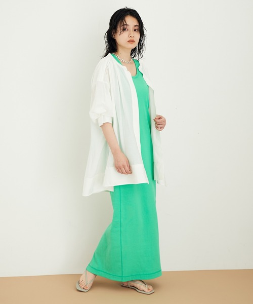 ADAM ET ROPE'（アダムエロペ）の「【WEB限定】バックリボンチュニックシャツ（シャツ/ブラウス・レディース・グリーン系その他/ブラック/ホワイト・FREE）」の8枚目の写真
