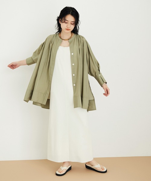 ADAM ET ROPE'（アダムエロペ）の「【WEB限定】バックリボンチュニックシャツ（シャツ/ブラウス・レディース・グリーン系その他/ブラック/ホワイト・FREE）」の9枚目の写真