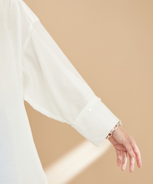ADAM ET ROPE'（アダムエロペ）の「【WEB限定】バックリボンチュニックシャツ（シャツ/ブラウス・レディース・グリーン系その他/ブラック/ホワイト・FREE）」の16枚目の写真