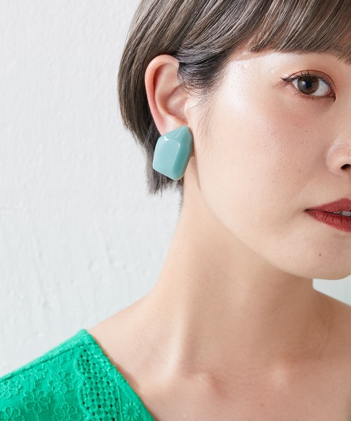 ear PAPILLONNER（イアパピヨネ）の「(WEB)コハクトウイヤリング（イヤリング・レディース・ダークグリーン/ピンク系その他/カーキ/グレー/ブルー・FREE）」の17枚目の写真