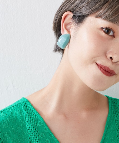 ear PAPILLONNER（イアパピヨネ）の「(WEB)コハクトウイヤリング（イヤリング・レディース・ダークグリーン/ピンク系その他/カーキ/グレー/ブルー・FREE）」の18枚目の写真