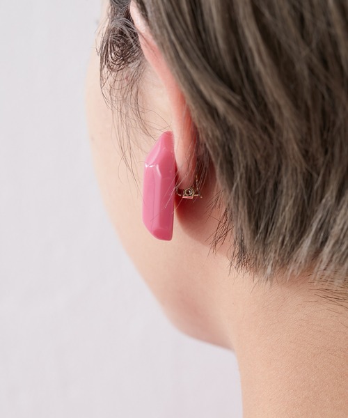 ear PAPILLONNER（イアパピヨネ）の「(WEB)コハクトウイヤリング（イヤリング・レディース・ダークグリーン/ピンク系その他/カーキ/グレー/ブルー・FREE）」の16枚目の写真