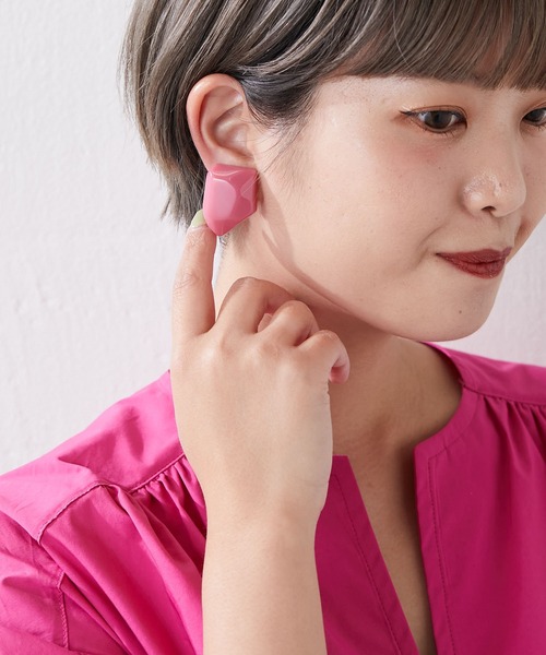 ear PAPILLONNER（イアパピヨネ）の「(WEB)コハクトウイヤリング（イヤリング・レディース・ダークグリーン/ピンク系その他/カーキ/グレー/ブルー・FREE）」の10枚目の写真