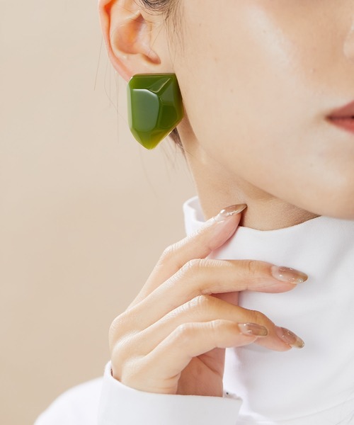 ear PAPILLONNER（イアパピヨネ）の「(WEB)コハクトウイヤリング（イヤリング・レディース・ダークグリーン/ピンク系その他/カーキ/グレー/ブルー・FREE）」の20枚目の写真