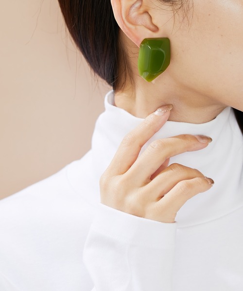 ear PAPILLONNER（イアパピヨネ）の「(WEB)コハクトウイヤリング（イヤリング・レディース・ダークグリーン/ピンク系その他/カーキ/グレー/ブルー・FREE）」の19枚目の写真