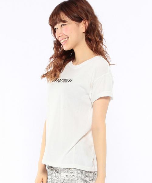 Another Edition（アナザーエディション）の「ロゴ刺しゅうTシャツ/AEBC LOGO EMBR T（Tシャツ/カットソー・レディース・オフホワイト/グレー/ベージュ/ライトブルー・ﾌﾘ-）」の17枚目の写真