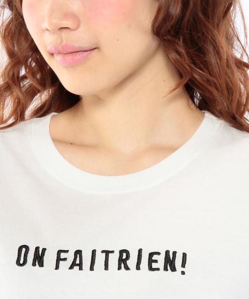 Another Edition（アナザーエディション）の「ロゴ刺しゅうTシャツ/AEBC LOGO EMBR T（Tシャツ/カットソー・レディース・オフホワイト/グレー/ベージュ/ライトブルー・ﾌﾘ-）」の19枚目の写真