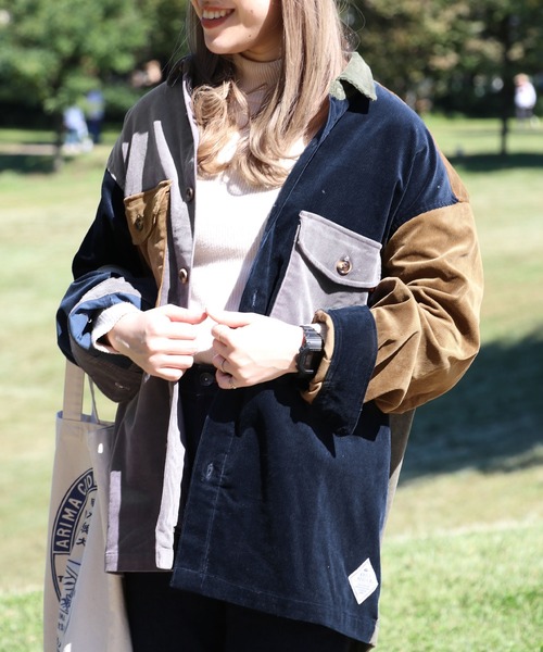 KRIFF MAYER（クリフメイヤー）の「マルチコーデュロイCPOシャツJK（シャツ/ブラウス・メンズ・グレー/レンガ/ダークブルー/モカ・SMALL/MEDIUM/LARGE/X-LARGE）」の2枚目の写真