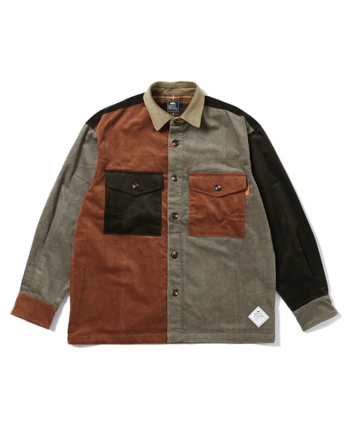 KRIFF MAYER（クリフメイヤー）の「マルチコーデュロイCPOシャツJK（シャツ/ブラウス・メンズ・グレー/レンガ/ダークブルー/モカ・SMALL/MEDIUM/LARGE/X-LARGE）」の4枚目の写真