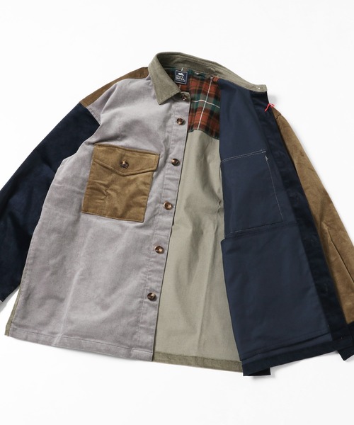 KRIFF MAYER（クリフメイヤー）の「マルチコーデュロイCPOシャツJK（シャツ/ブラウス・メンズ・グレー/レンガ/ダークブルー/モカ・SMALL/MEDIUM/LARGE/X-LARGE）」の11枚目の写真