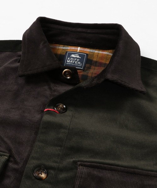 KRIFF MAYER（クリフメイヤー）の「マルチコーデュロイCPOシャツJK（シャツ/ブラウス・メンズ・グレー/レンガ/ダークブルー/モカ・SMALL/MEDIUM/LARGE/X-LARGE）」の12枚目の写真