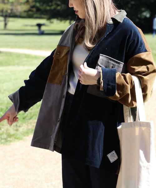 KRIFF MAYER（クリフメイヤー）の「マルチコーデュロイCPOシャツJK（シャツ/ブラウス・メンズ・グレー/レンガ/ダークブルー/モカ・SMALL/MEDIUM/LARGE/X-LARGE）」の21枚目の写真