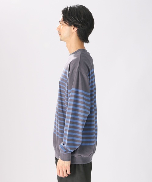 niko and...（ニコアンド）の「クレイジーボーダーロングスリーブTシャツ（Tシャツ/カットソー・メンズ・グレー/チャコール/グリーン・MEDIUM/LARGE）」の12枚目の写真