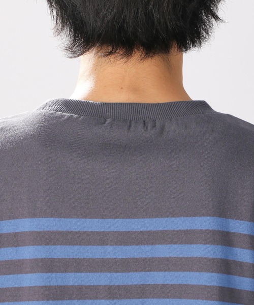 niko and...（ニコアンド）の「クレイジーボーダーロングスリーブTシャツ（Tシャツ/カットソー・メンズ・グレー/チャコール/グリーン・MEDIUM/LARGE）」の14枚目の写真