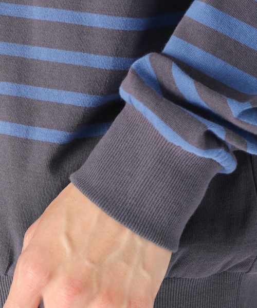 niko and...（ニコアンド）の「クレイジーボーダーロングスリーブTシャツ（Tシャツ/カットソー・メンズ・グレー/チャコール/グリーン・MEDIUM/LARGE）」の17枚目の写真