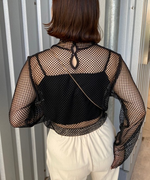 nemne store(ネンネストア)の「【低身長用サイズあり】メッシュプルオーバー(Tシャツ/カットソー・レディース・ブラック/オフホワイト/クリーム・SMALL/MEDIUM)」の18枚目の写真