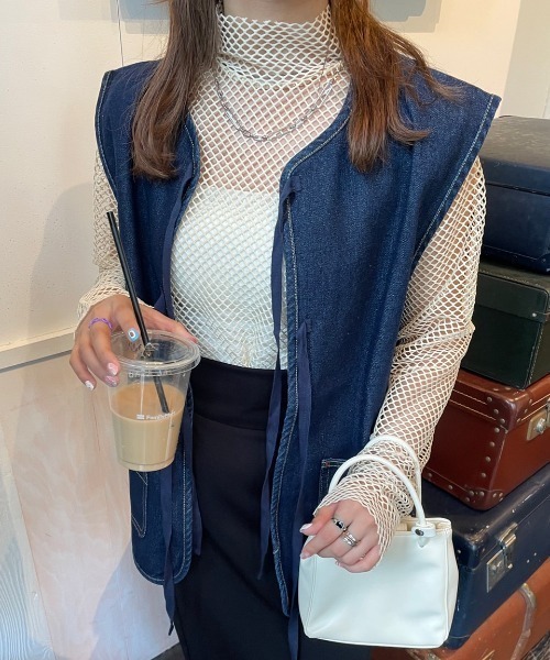 nemne store(ネンネストア)の「【低身長用サイズあり】メッシュプルオーバー(Tシャツ/カットソー・レディース・ブラック/オフホワイト/クリーム・SMALL/MEDIUM)」の11枚目の写真