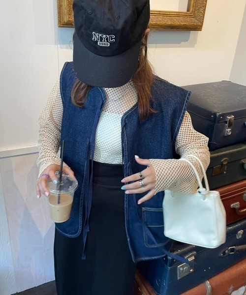 nemne store(ネンネストア)の「【低身長用サイズあり】メッシュプルオーバー(Tシャツ/カットソー・レディース・ブラック/オフホワイト/クリーム・SMALL/MEDIUM)」の12枚目の写真