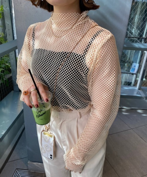 nemne store(ネンネストア)の「【低身長用サイズあり】メッシュプルオーバー(Tシャツ/カットソー・レディース・ブラック/オフホワイト/クリーム・SMALL/MEDIUM)」の20枚目の写真