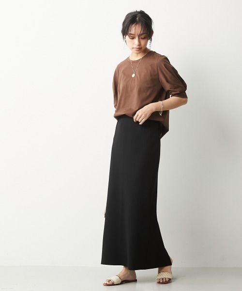 CHIC STYLE(シックスタイル)の「<大きいサイズ>綿100%パフスリーブカットソートップス シックスタイル(Tシャツ/カットソー・レディース・ブラウン/ブラック・4/5/7/8/3/6/2)」の8枚目の写真