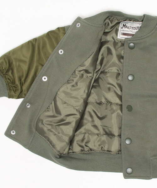 MAKE YOUR DAY（メイクユアデイ）の「無地スタジャン■80～140cm（スタジャン・キッズ・カーキ/その他/ブラック・80/90/100/110/120/130/140）」の21枚目の写真