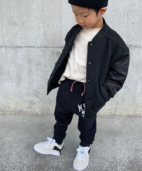 MAKE YOUR DAY（メイクユアデイ）の「無地スタジャン■80～140cm（スタジャン・キッズ・カーキ/その他/ブラック・80/90/100/110/120/130/140）」の7枚目の写真