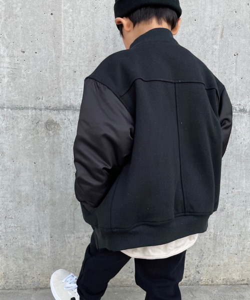 MAKE YOUR DAY（メイクユアデイ）の「無地スタジャン■80～140cm（スタジャン・キッズ・カーキ/その他/ブラック・80/90/100/110/120/130/140）」の8枚目の写真