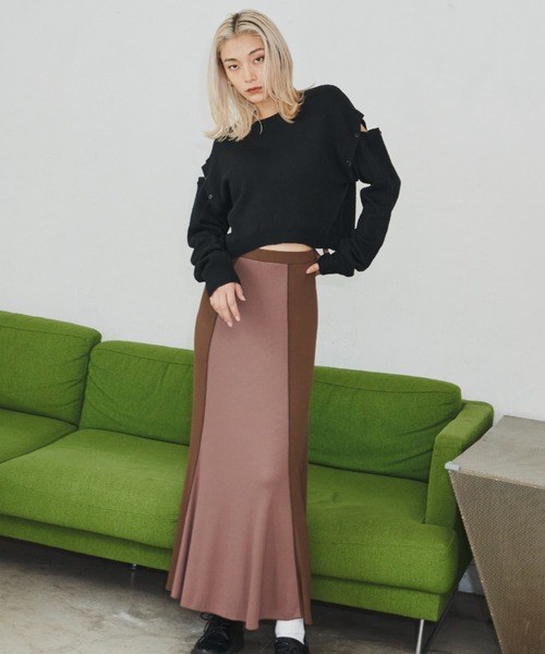 FIG&VIPER（フィグアンドバイパー）の「袖取り外し3WAYニットトップス（ニット/セーター・レディース・ブラック/ピンク/ブルー・FREE）」の22枚目の写真