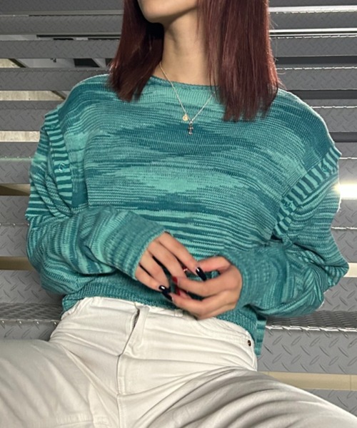 FIG&VIPER（フィグアンドバイパー）の「袖取り外し3WAYニットトップス（ニット/セーター・レディース・ブラック/ピンク/ブルー・FREE）」の17枚目の写真