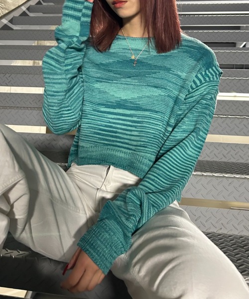 FIG&VIPER（フィグアンドバイパー）の「袖取り外し3WAYニットトップス（ニット/セーター・レディース・ブラック/ピンク/ブルー・FREE）」の21枚目の写真