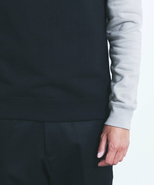 Magine（マージン）の「BACK BRASHED URAKE 2TONE P/O SWEAT L/S:裏毛裏起毛 2トーン プルオーバースウェット 22AW（スウェット・メンズ・ホワイト/グレー/オリーブ/グレイッシュベージュ・44/46/48）」の16枚目の写真
