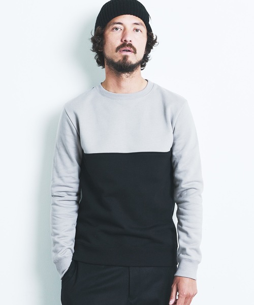 Magine（マージン）の「BACK BRASHED URAKE 2TONE P/O SWEAT L/S:裏毛裏起毛 2トーン プルオーバースウェット 22AW（スウェット・メンズ・ホワイト/グレー/オリーブ/グレイッシュベージュ・44/46/48）」の21枚目の写真