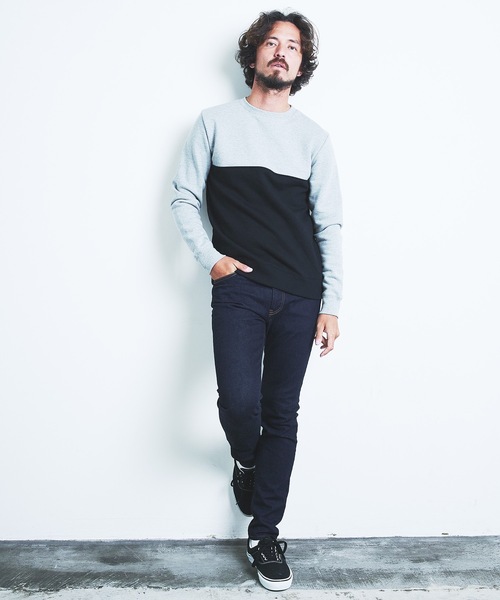 Magine（マージン）の「BACK BRASHED URAKE 2TONE P/O SWEAT L/S:裏毛裏起毛 2トーン プルオーバースウェット 22AW（スウェット・メンズ・ホワイト/グレー/オリーブ/グレイッシュベージュ・44/46/48）」の14枚目の写真