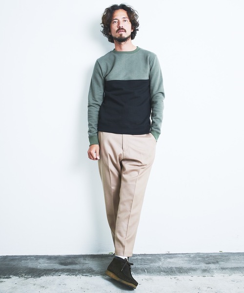 Magine（マージン）の「BACK BRASHED URAKE 2TONE P/O SWEAT L/S:裏毛裏起毛 2トーン プルオーバースウェット 22AW（スウェット・メンズ・ホワイト/グレー/オリーブ/グレイッシュベージュ・44/46/48）」の15枚目の写真