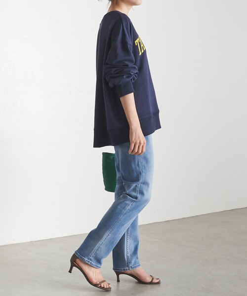 COLLAGE GALLARDAGALANTE（コラージュガリャルダガランテ）の「TAXIプリント/ロゴスウェット（スウェット・レディース・ネイビー・FREE）」の14枚目の写真