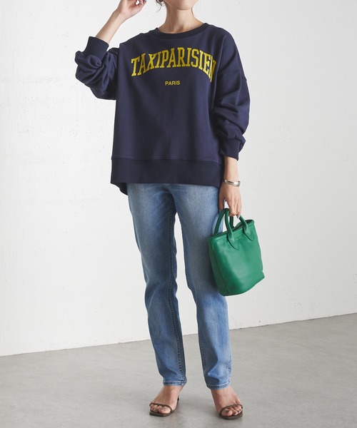COLLAGE GALLARDAGALANTE（コラージュガリャルダガランテ）の「TAXIプリント/ロゴスウェット（スウェット・レディース・ネイビー・FREE）」の16枚目の写真
