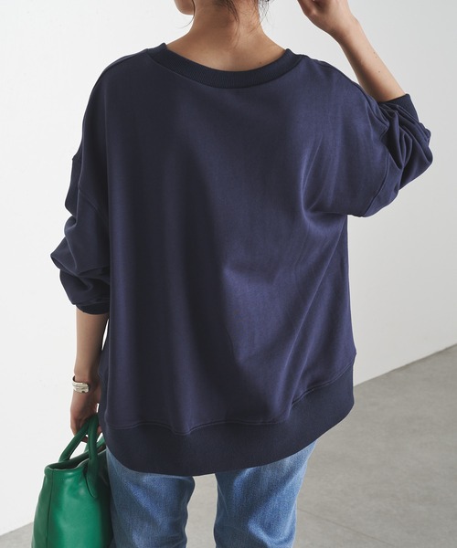 COLLAGE GALLARDAGALANTE（コラージュガリャルダガランテ）の「TAXIプリント/ロゴスウェット（スウェット・レディース・ネイビー・FREE）」の13枚目の写真