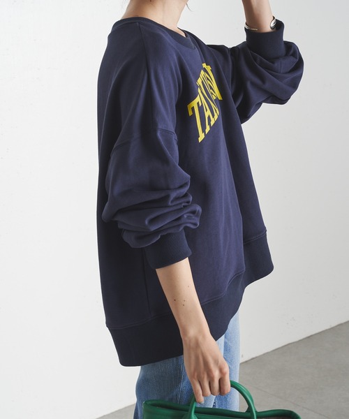 COLLAGE GALLARDAGALANTE（コラージュガリャルダガランテ）の「TAXIプリント/ロゴスウェット（スウェット・レディース・ネイビー・FREE）」の15枚目の写真