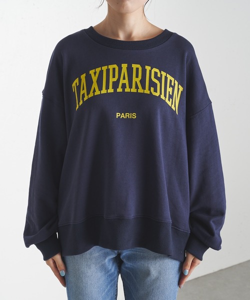 COLLAGE GALLARDAGALANTE（コラージュガリャルダガランテ）の「TAXIプリント/ロゴスウェット（スウェット・レディース・ネイビー・FREE）」の18枚目の写真