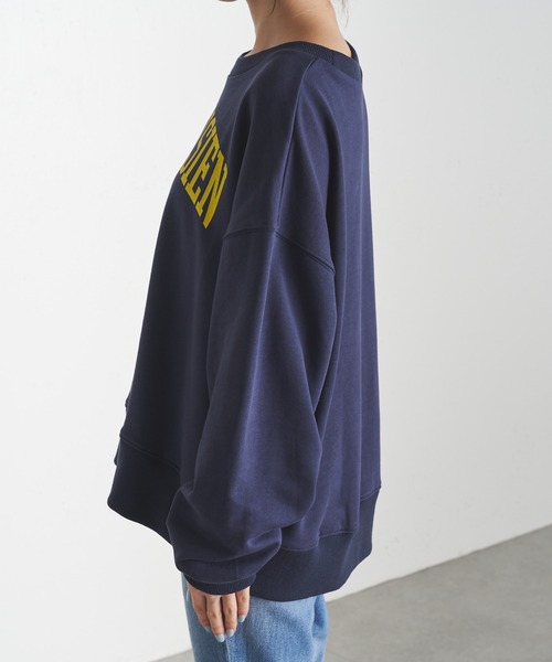 COLLAGE GALLARDAGALANTE（コラージュガリャルダガランテ）の「TAXIプリント/ロゴスウェット（スウェット・レディース・ネイビー・FREE）」の19枚目の写真