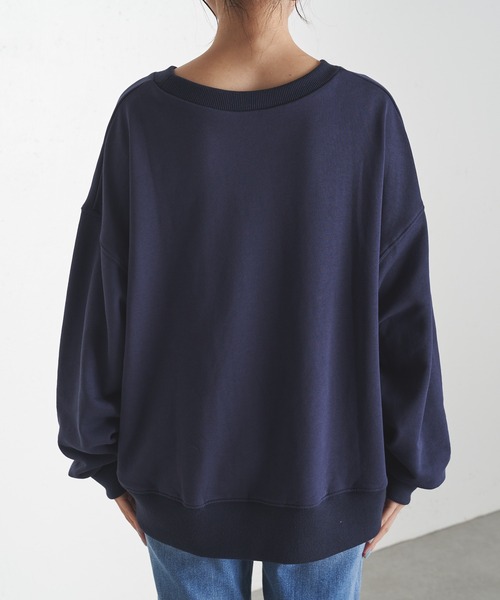 COLLAGE GALLARDAGALANTE（コラージュガリャルダガランテ）の「TAXIプリント/ロゴスウェット（スウェット・レディース・ネイビー・FREE）」の20枚目の写真