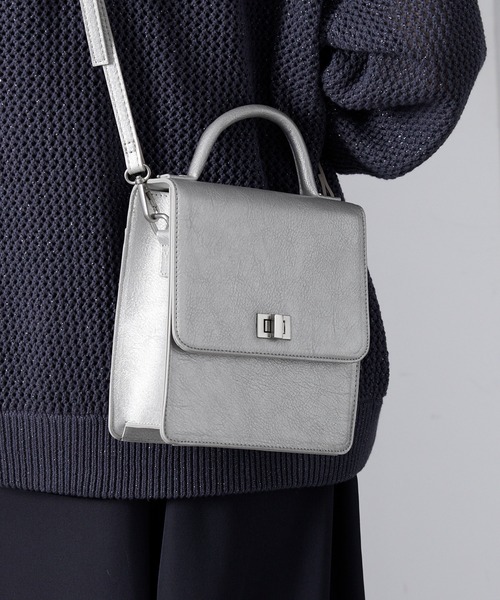 Loose/ルース（ルース）の「2way スクエアショルダーミニバッグ（ショルダーバッグ・メンズ・ダークブラック/グレー/グリーン/ブラウン/ブラック/ダークグレー/ホワイト/ターコイズブルー/ブラック系/ワイン/ダークブラウン/ブルー系/グレー系/シルバー/ブラック系1・FREE）」の15枚目の写真