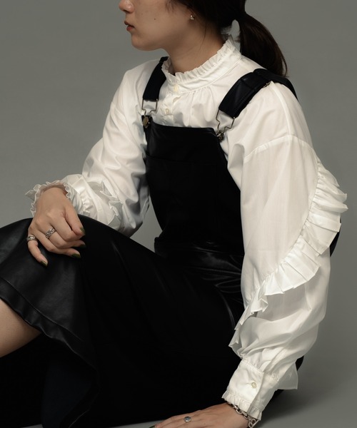 ottilie(オティーリエ)の「【 ottilie / オティーリエ 】 フリルブラウス(シャツ/ブラウス・レディース・オフホワイト/ブラック・FREE)」の6枚目の写真